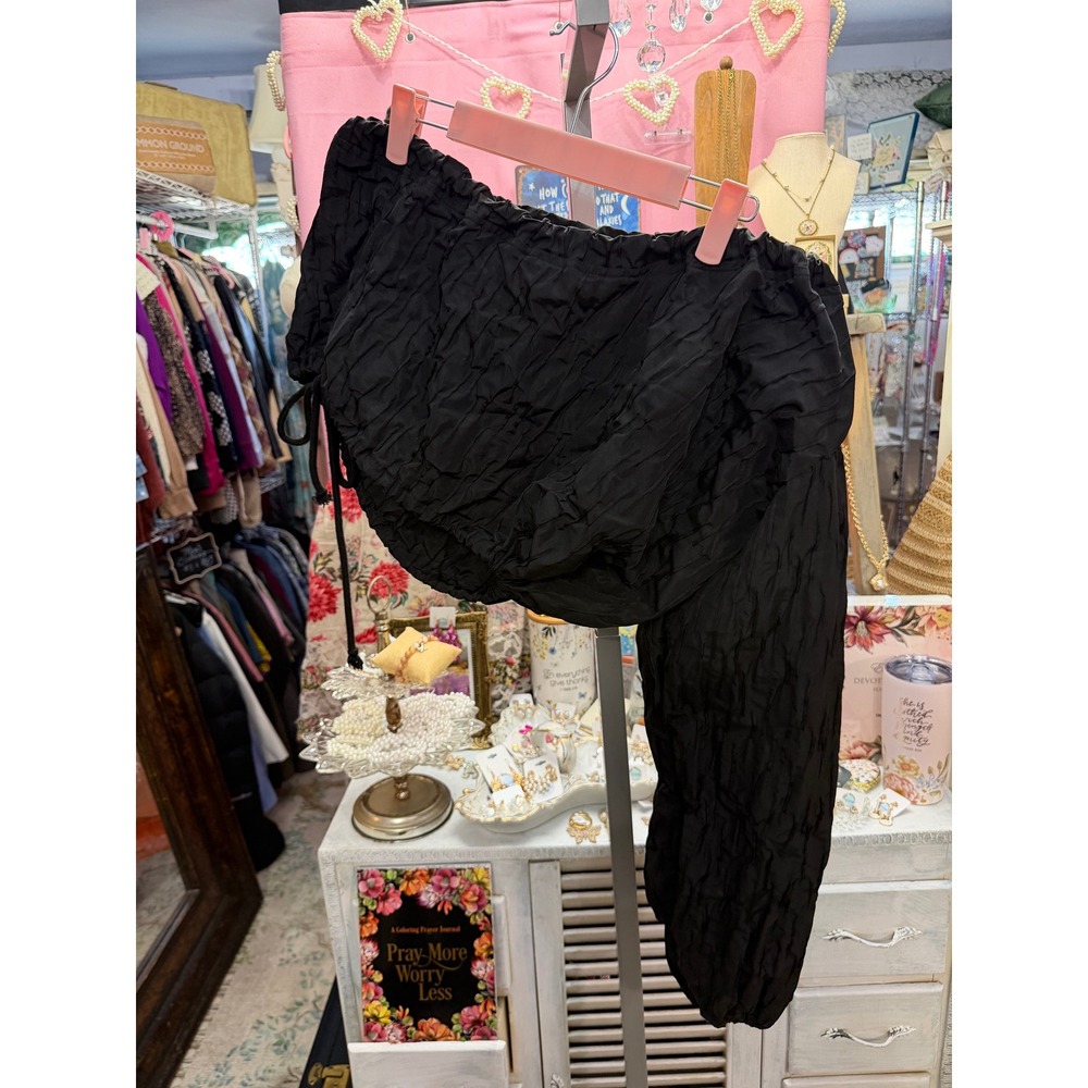Ghospell Asos Off Shoulder Crop Top Black Small Cyberpunk, Gloomcore, Goth